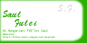 saul fulei business card